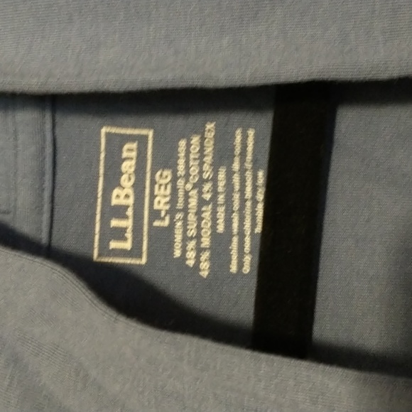 LLBean woman's size L cotton cardigan w adjustable sleeve length - Picture 2 of 12